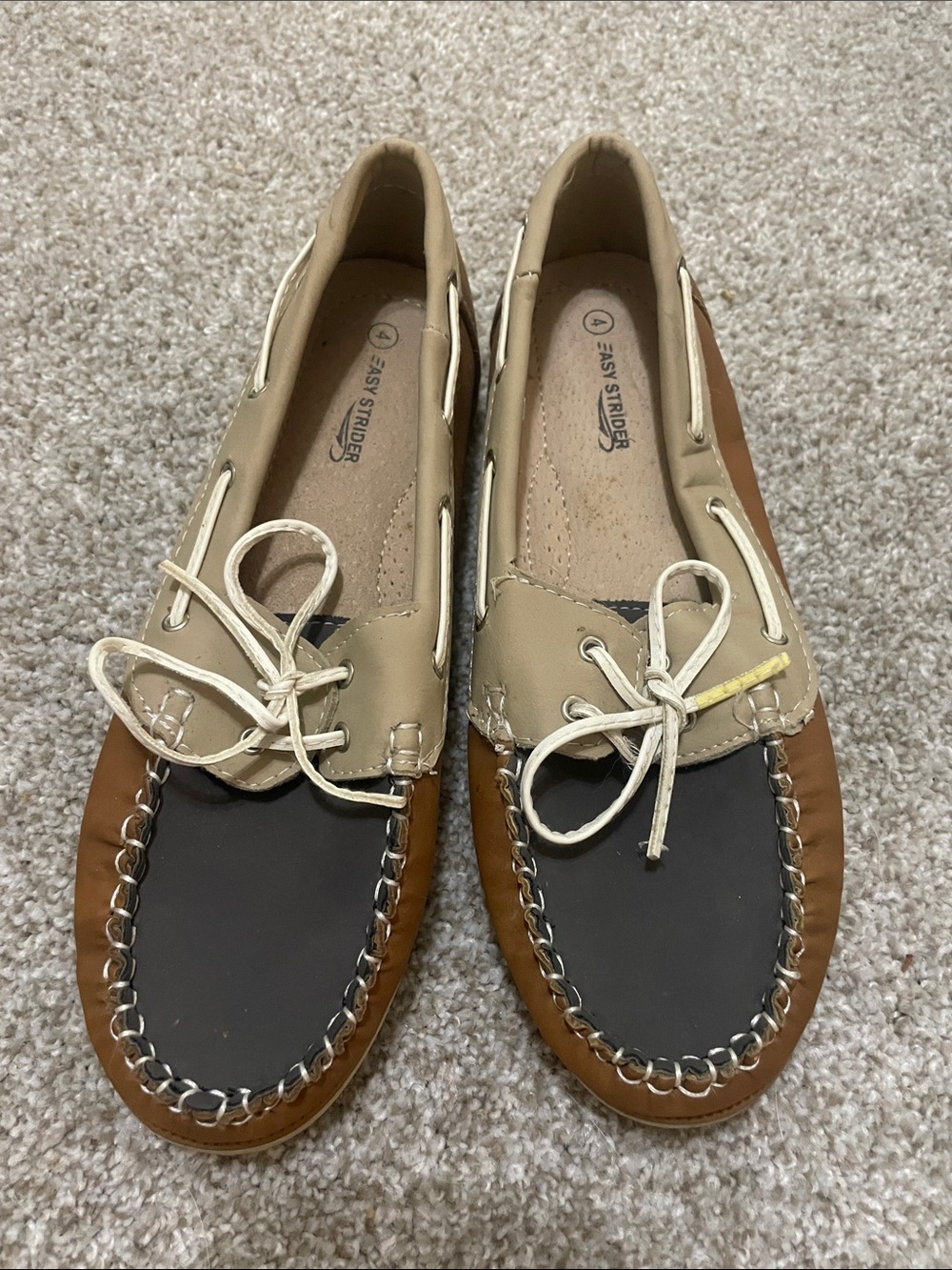 Kids Two-Tone Brown & Tan Moccasin Dress Shoes
